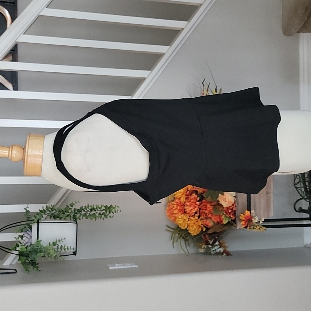 GUESS Black Strappy Peplum Top – Size L – Bodycon Night Out Y2K Chic - Picture 6 of 10